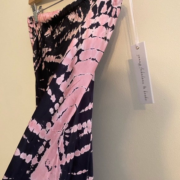 YOUNG FABULOUS & BROKE Pink Tie Dye Midi Skirt - Picture 5 of 5